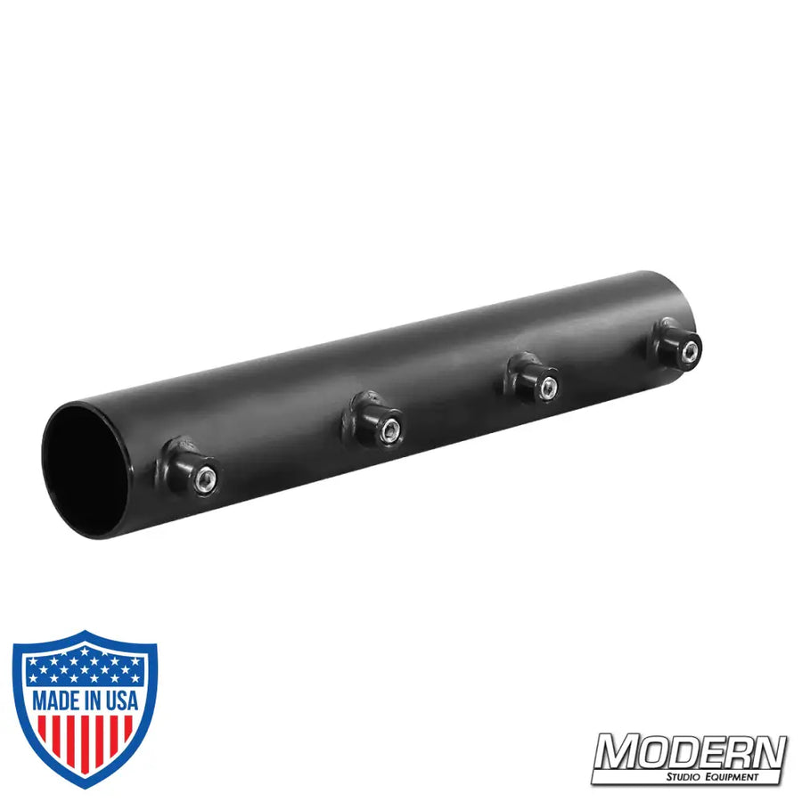 Black zinc sleeve for 1-1/4-inch Speed-Rail® with set screws for film grip rigging