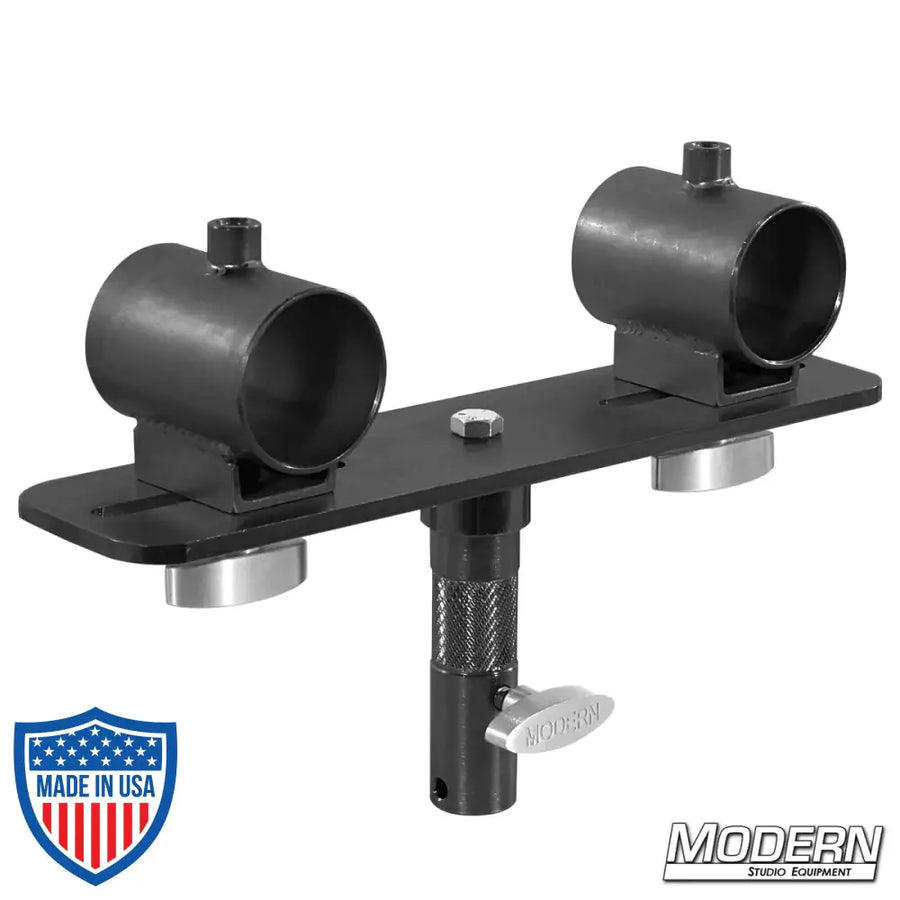 Slider End Bracket for 1-1/2-inch Speed-Rail® in Black Zinc for film grip and rigging equipment