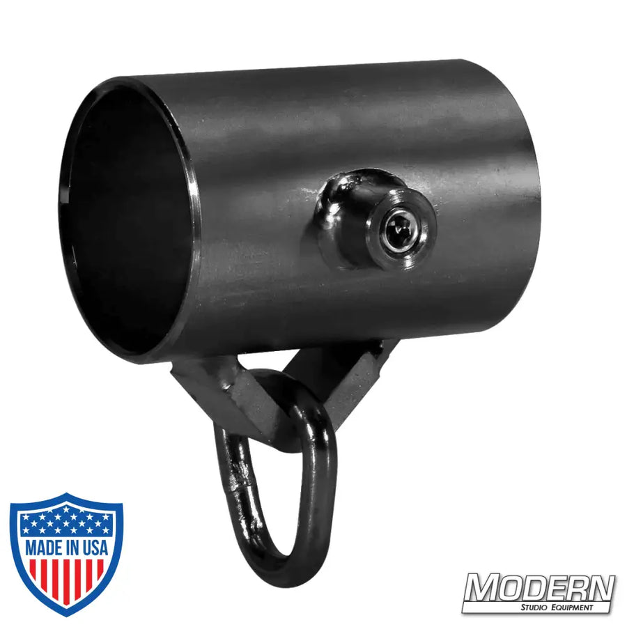 Steel Slider with D-Ring for 1-1/2" Speed-Rail®, Black Zinc Finish, with Set Screws for Film Grip Rigging
