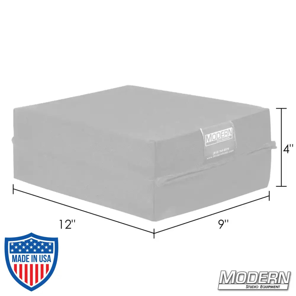 Small foldable kneeling pad made from Cordura 1000 material for film grip and rigging, measuring 12"x9"x4" by Modern Studio Equipment