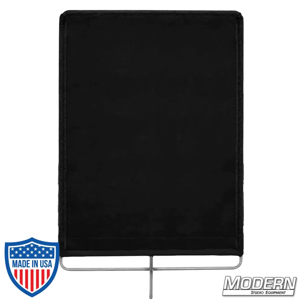 Stainless steel frame solid flag with 16 oz. Commando cloth for film grip and rigging solutions.