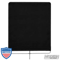 Stainless steel frame solid flag with 16 oz. Commando cloth, ideal for film grip and rigging minimizing light for professional setups