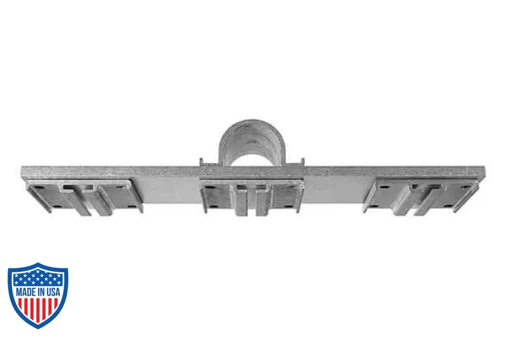 Spacer Plate for Track Hangers and Gridlocks for film grip rigging. Suitable for threaded rod support and Mega-Gridlock fastening.