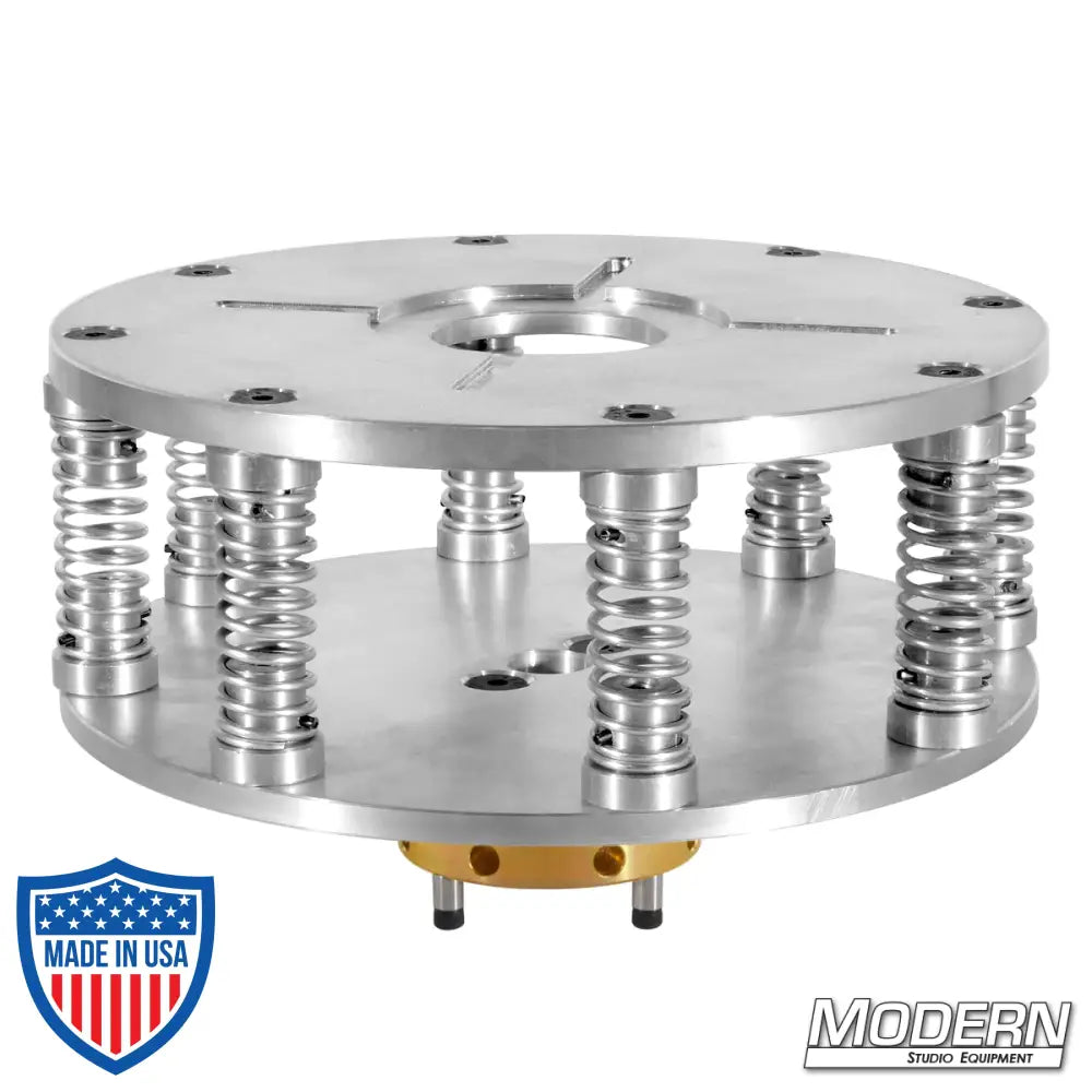 Mitchell mount with 8 high strength springs for film rigging, made from 6061 aluminum.