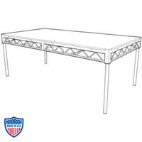 Steel deck platform for film grip and rigging, showcasing strength, ease of use, portability, and versatility.