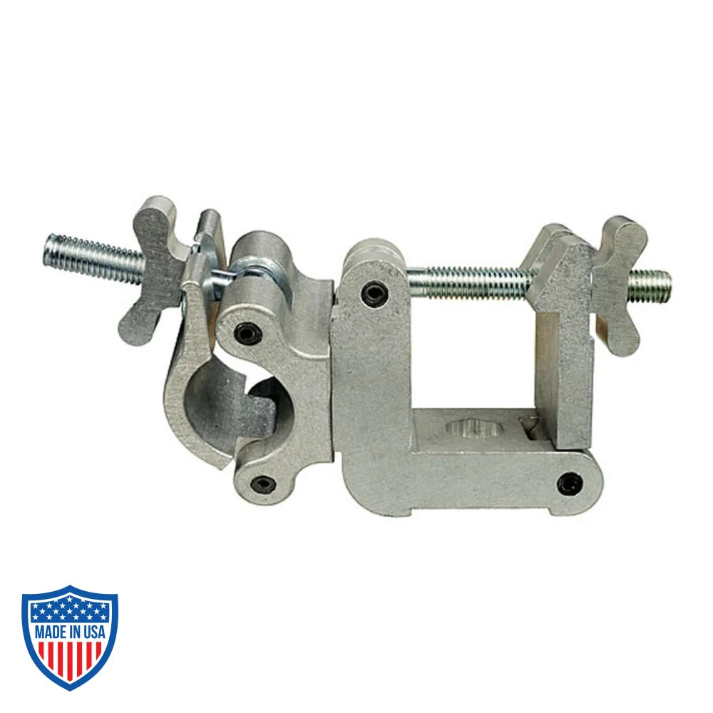 Swivel Mega-Coupler to 2" Square Coupler for Film Grip Rigging with Solid Aluminum Wing Nut Tabs