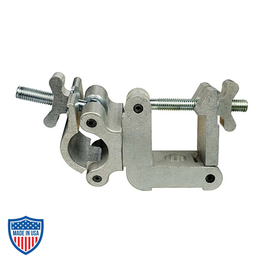 Swivel Mega-Coupler to 2" Square Coupler for Film Grip Rigging with Solid Aluminum Wing Nut Tabs