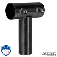 Swivel Tee for 1-1/2-inch Speed-Rail®, Black Zinc with Set Screws for film grip rigging.