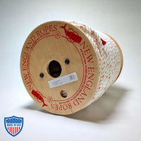 3/8" x 600' White Multiline Rope spool for rigging tasks, ideal for film grip work with a 3200 lb breaking strength.