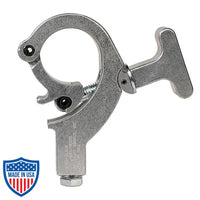 Versi-Clamp for truss rigging with quick release handle, ideal for film grip applications.