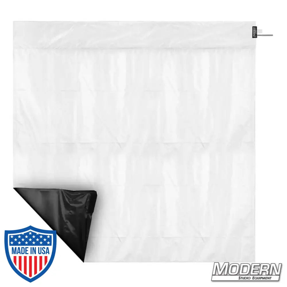 Wag Flag Ultrabounce® with opaque material for film grip rigging showing white soft bounce and black negative fill sides.