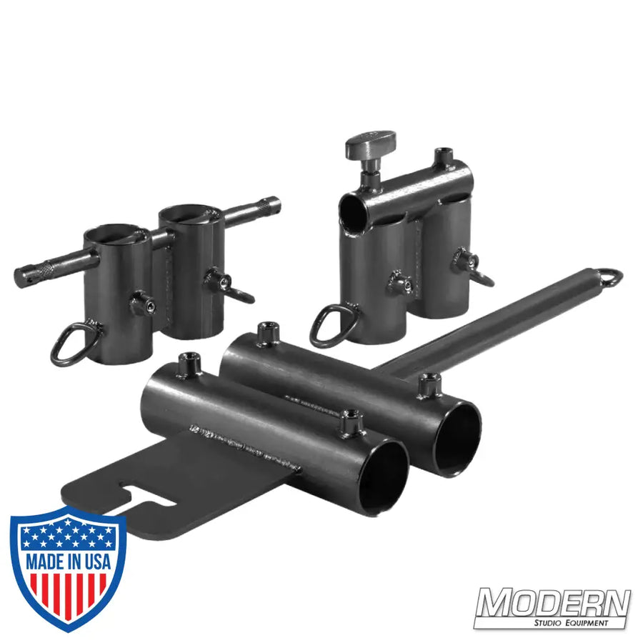 Wide Over and Under Boom Kit for 1-1/2-inch Speed-Rail® in Black Zinc for film grip and rigging equipment setup