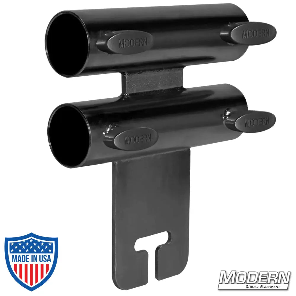 Black Zinc Wide Over and Under Ear for 1-1/2-inch Speed-Rail® with T-Handles for film grip and rigging on gobo or grip head