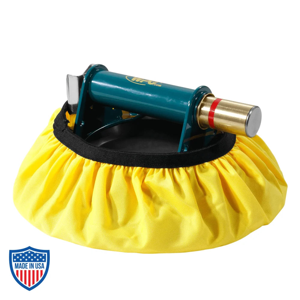Wood's Powr-Grip 10" Suction Cup with Metal Handle and Yellow Cover for Rigging and Film Grip