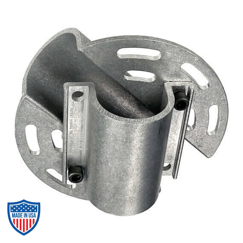 Mega-Gridlock Diagonal XL for film rigging and grip, versatile pipe connector with curved slots for precise positioning and high load capacity.