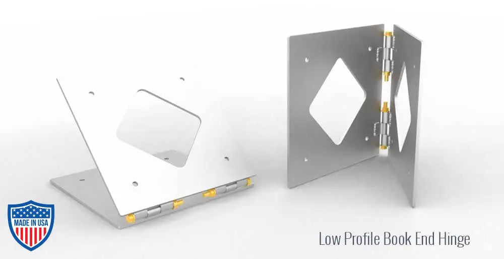 XSF 10-inch XLITE Square Bookend Hinge for film grip rigging applications, featuring low profile design and customizable sizes.