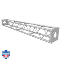 10" XLITE Square Truss for film grip and rigging, made with 1-1/2" diameter chords and 7/16" solid rod diagonals.