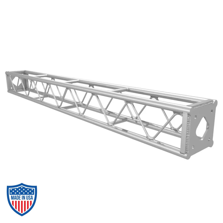 10" XLITE Square Truss for film grip and rigging, made with 1-1/2" diameter chords and 7/16" solid rod diagonals.