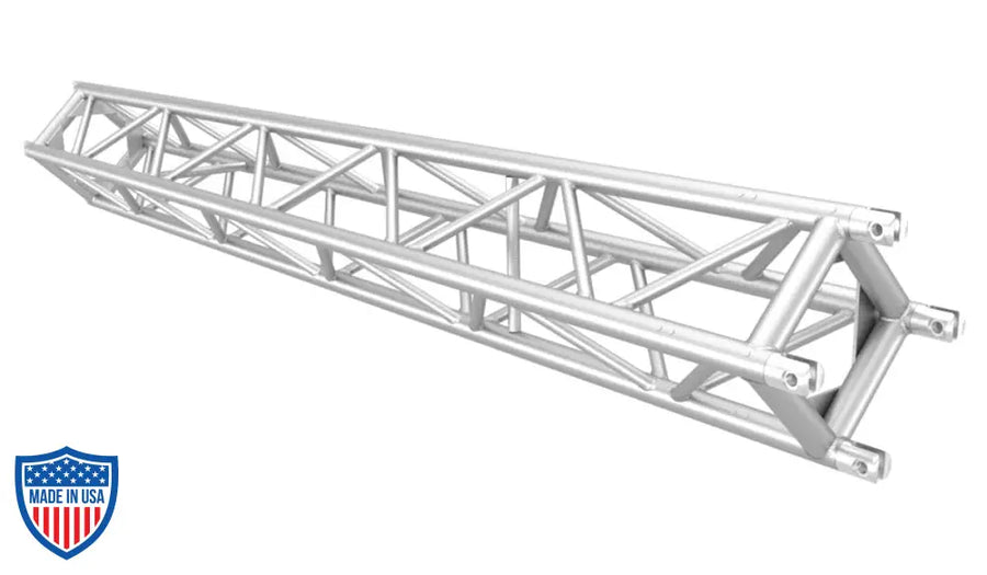 XSF 12” Aluminum Utility Diamond Truss with Steel Fork End Connections for film grip rigging