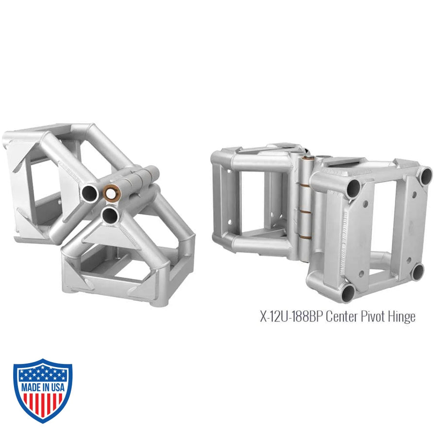 XSF 12" Bolt Plate Utility Square Center Pivot Hinge for film grip rigging.