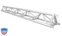 12-inch Aluminum Fork End Utility Triangle Truss for film grip and rigging applications, shown in standard length with steel bolt joins.