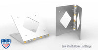 Low Profile Book End Hinge for 12"x18" Aluminum Utility Truss used in film grip rigging applications