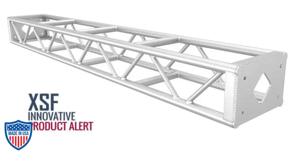 12"x18" XSF Protective Bolt Plate Utility Truss, film grip rigging hardware with steel bolts, aluminum chords, diagonals, and powder coating option