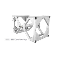 12"x18" aluminum utility truss with steel fork end bookend hinge and center pivot for film grip rigging