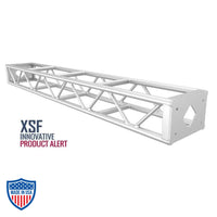 12"x18" XSF Protective Bolt Plate Utility Truss, film grip rigging hardware with steel bolts, aluminum chords, diagonals, and powder coating option