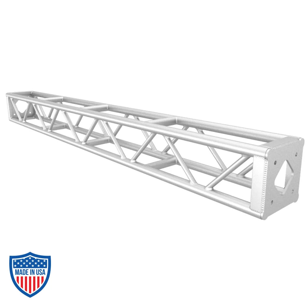 12" protective bolt plate utility truss for film grip rigging, made in USA with powder coating and anodizing options available