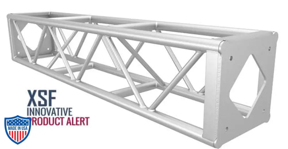 XSF 16-inch x 16-inch Protective Bolt Plate Utility Truss for film grip and rigging applications - aluminum truss with steel bolts