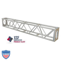XSF 18x12 Protective Bolt Plate Utility Truss for film grip rigging, standard and custom lengths, made in USA with aluminum and steel bolts