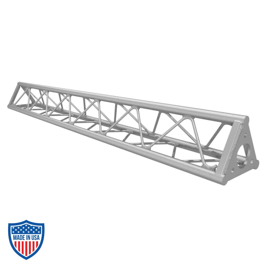 20.5" Triangle Truss for film and grip rigging with 1-1/2" diameter chords and 7/16" diameter solid rod diagonals