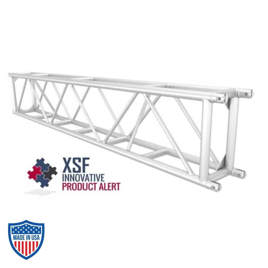XSF 20.5" x 12" aluminum utility truss with aluminum fork end connections for film, grip, and rigging applications