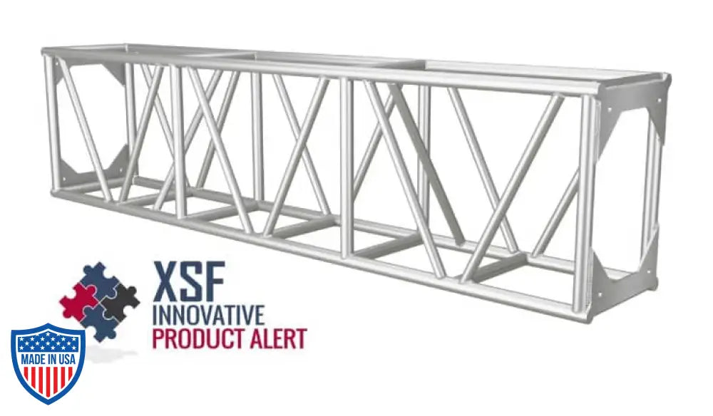 30-inch x 20.5-inch Bolt Plate Utility Truss by XSF with steel bolts, ideal for film, grip, and rigging, fabricated by AWS welders in the USA