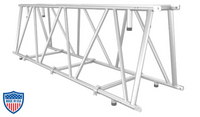 36-inch space saving truss for film grip rigging, stackable aluminum truss with custom lengths for efficient transportation and storage