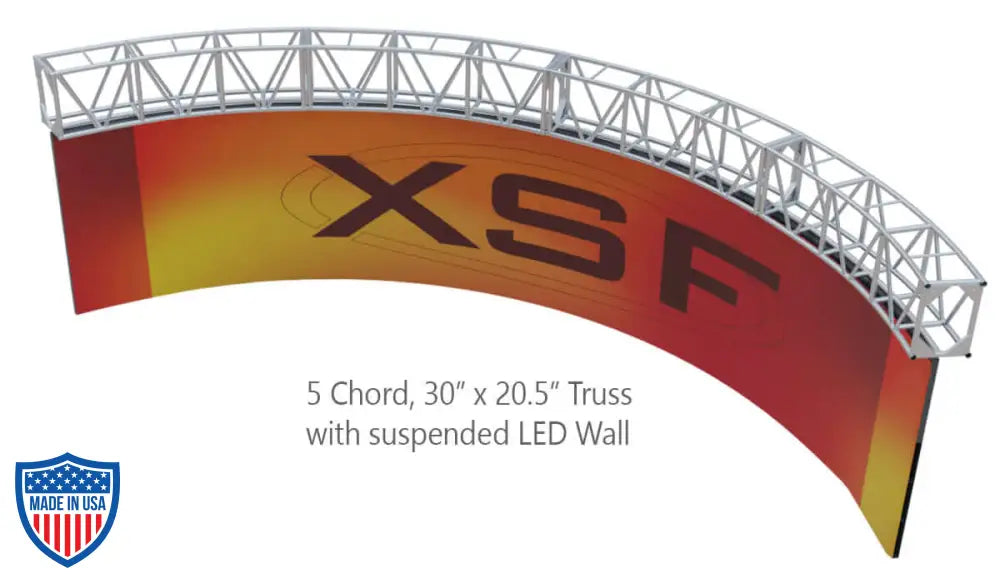 XSF 5 Chord 30x20.5 inch Circle Truss with Suspended LED Wall for Film Grip Rigging