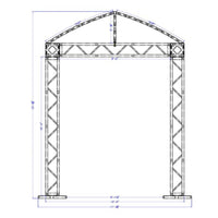 Diagram of XSF Modular Booth System with truss components and dimensions for film, grip, and rigging applications.
