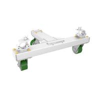 XSF Truss Dolly with aluminum construction and 3-wheel design for film grip and rigging, supporting trusses up to 96"es high