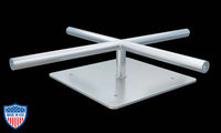 XSF Truss T-Topper lighting mount for film grip and rigging equipment, shown in aluminum construction against a black background