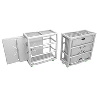 XSF Universal Baseplate Carts designed for film grip rigging, providing stable support for temporary structures at outdoor events.