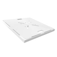 XSF Universal Raw Aluminum Baseplate for film grip and rigging, providing stable support for temporary outdoor event structures.