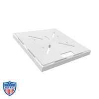 XSF Universal Raw Aluminum Baseplate for film grip rigging and stable truss support in outdoor events and temporary structures