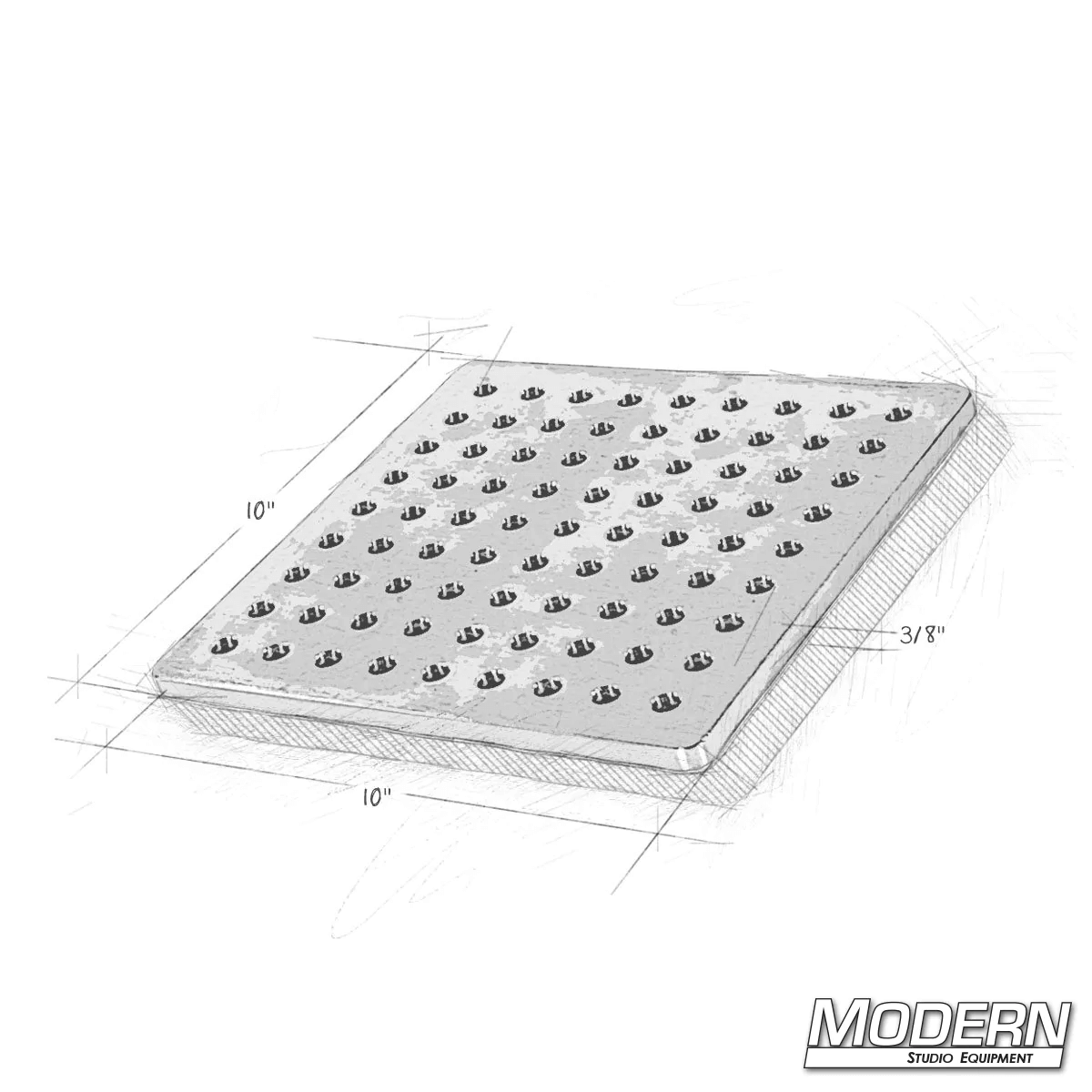 Aluminum cheese plate 10"x10"x3/8" for film grip rigging