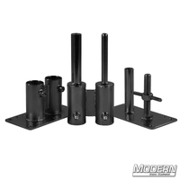 Double Pipe Wall Spreader Kit for 1-1/4-inch Speed-Rail® in Black Zinc, film grip rigging equipment for added strength.