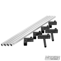 3/4-inch Square Tube 4' x 4' Frame Kit with Aluminum Tubes, Corners, and Sliding Pins for Film Grip Rigging