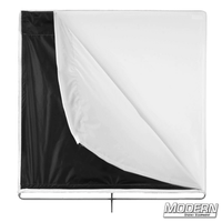 36-inch x 36-inch Ultrabounce® Floppy with stainless steel frame for film grip and rigging. Black side creates negative fill.