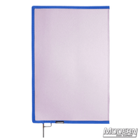 Lavender Scrim with open-end stainless steel frame for film grip rigging. 0.3 stop material to subtly reduce light without altering pattern.