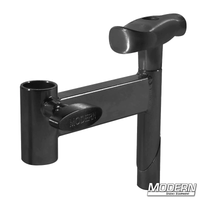 Crab Dolly Locking Offset Arm in Black Zinc for film grip and rigging use with dolly pin to 6" offset and 1-1/8" Jr. receiver.