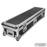 Durable rolling camera slider case for film grip rigging with secure metal locks and wheels.